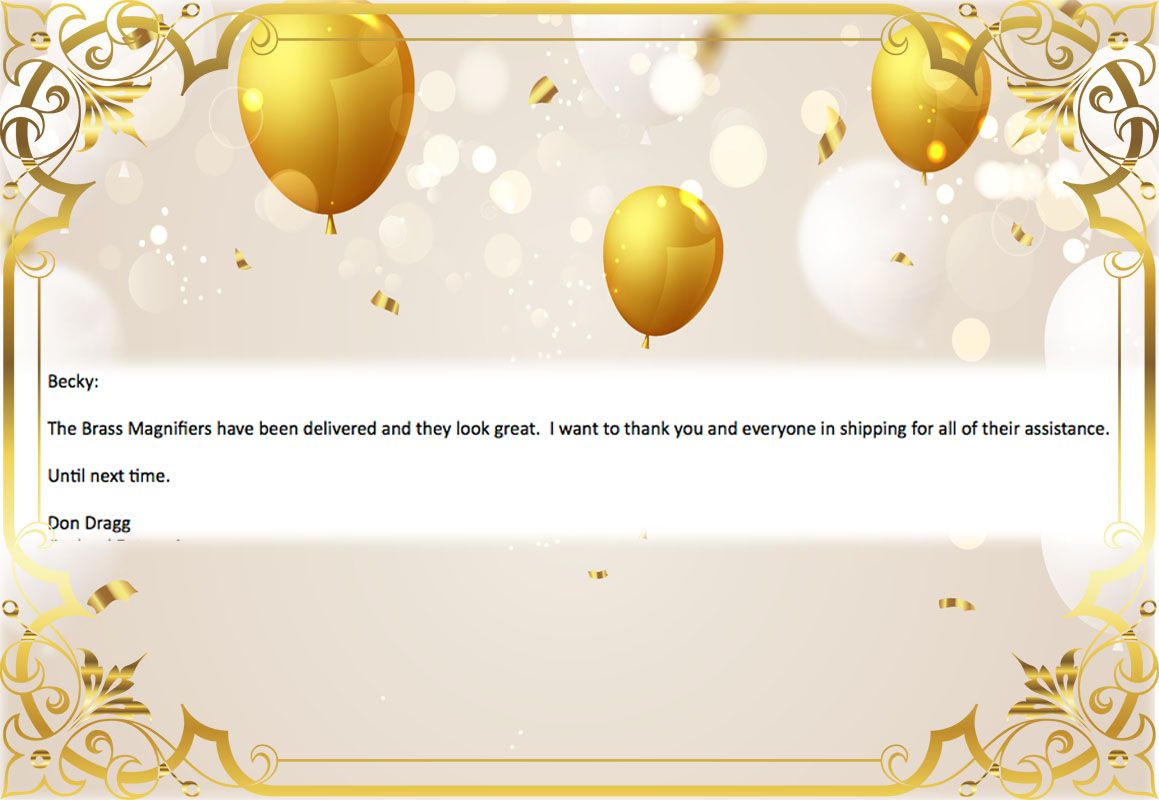 positive review of brass magnifier paperweight